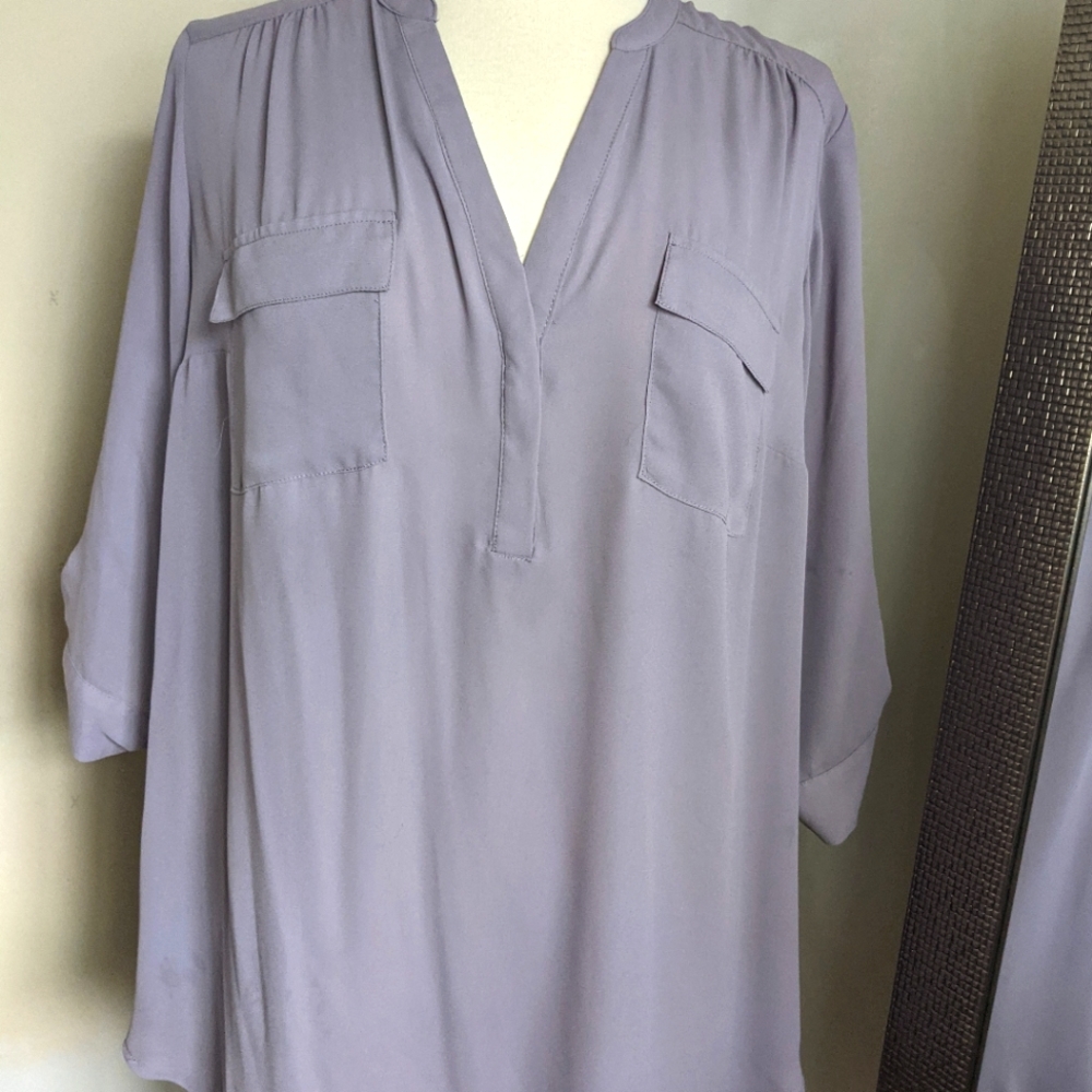 Torrid Lilac Henley-style tunic